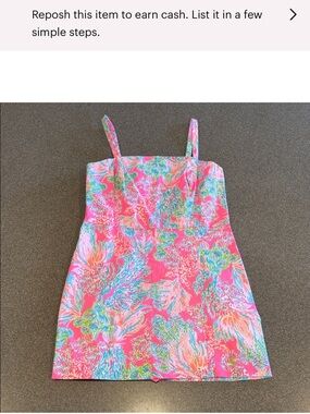 Lilly Pulitzer Pink Multicolor Floral Strap Sundress Romper